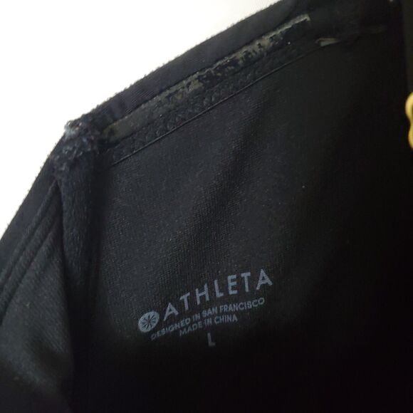 Athleta Swimsuit Size L Aqualuxe Square Plunge One Piece Black - Picture 8 of 9